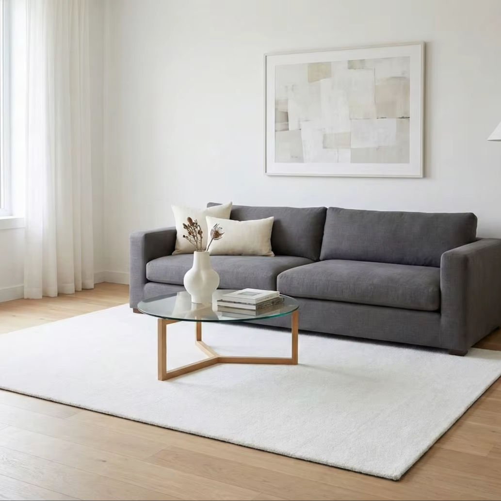 Custom Shaped Plush 14mm Thick Alpaca Fiber Hand Knotted PET Friendly Antimicrobial Non-Slip Washable High Area Rug